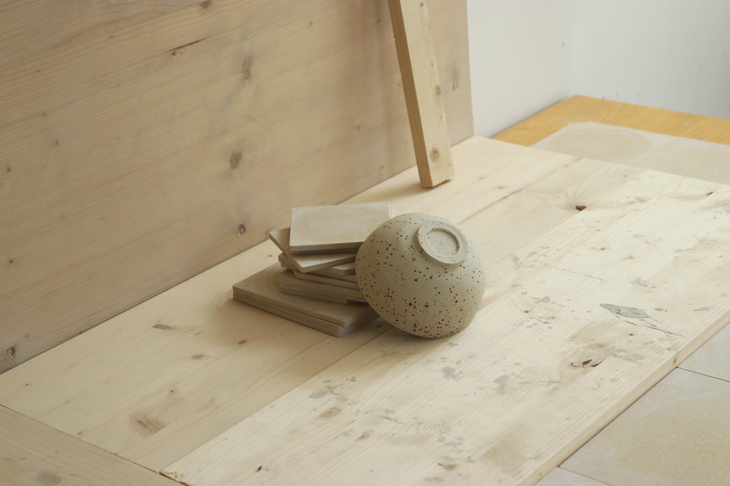 Porridge bowl / raw + blue